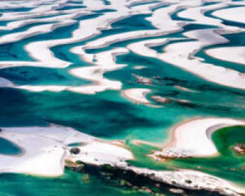 Aerial view of Lençois Maranhenses